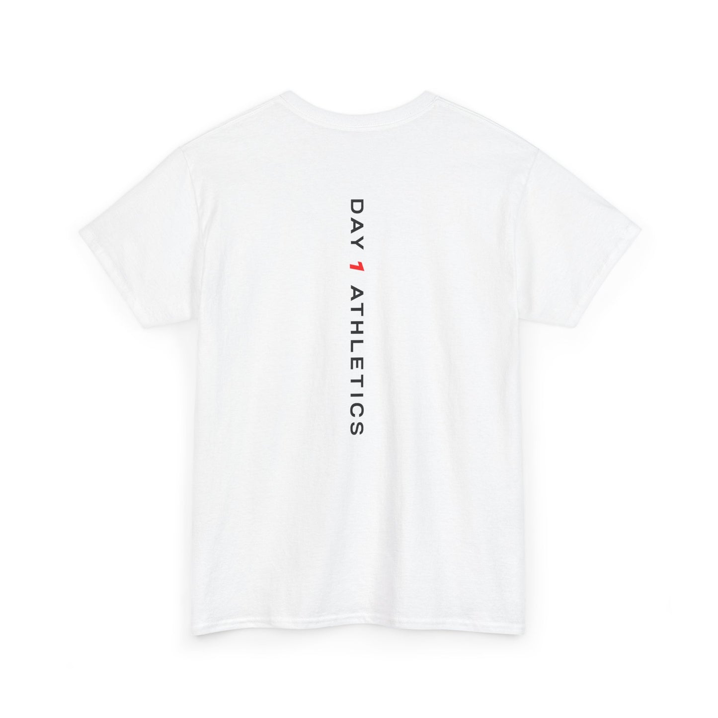 Day 1 Athletics T‑Shirt — Minimal Red '1' Logo Athletic Tee
