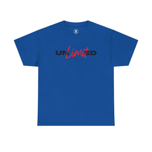 Unlimited (LIMITED crossed out) Graphic Tee — Motivational Casual T‑Shirt