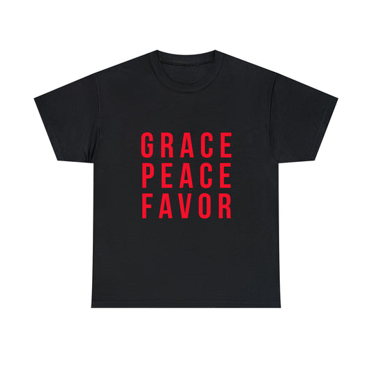 “The Inspire Wear” Unisex Heavy Cotton Tee Red on Black”