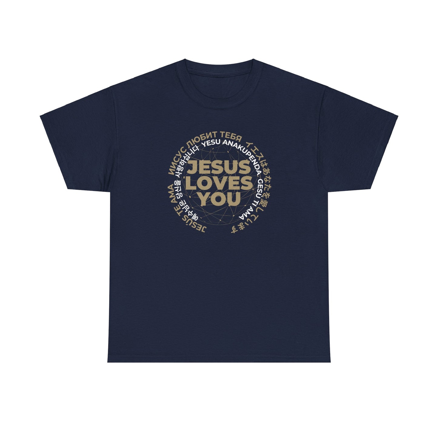 "The Inspire Wear" T-Shirt Jesus Loves You Multilanguage "Black"