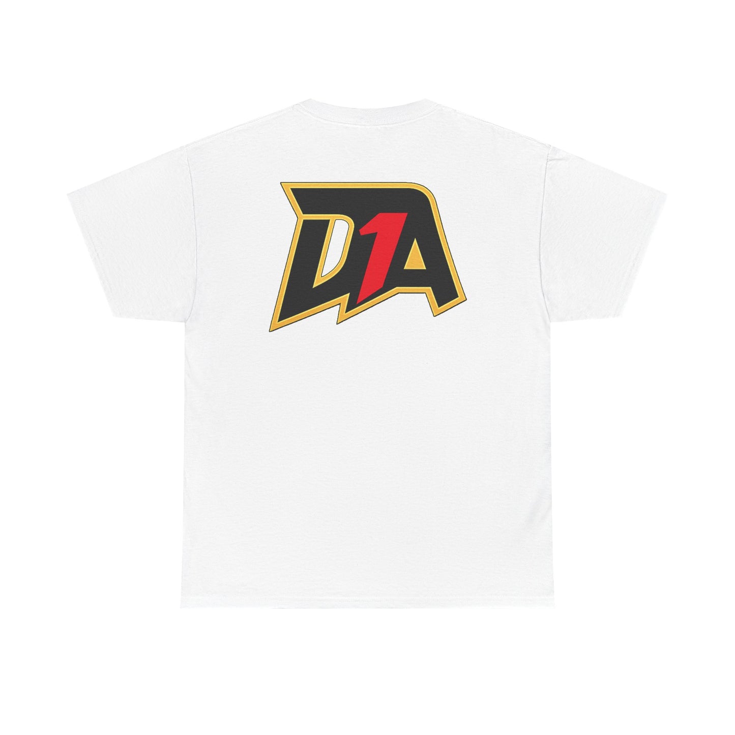 DA1 Logo Tee — Minimal Front '1' Chest & Large Back Graphic
