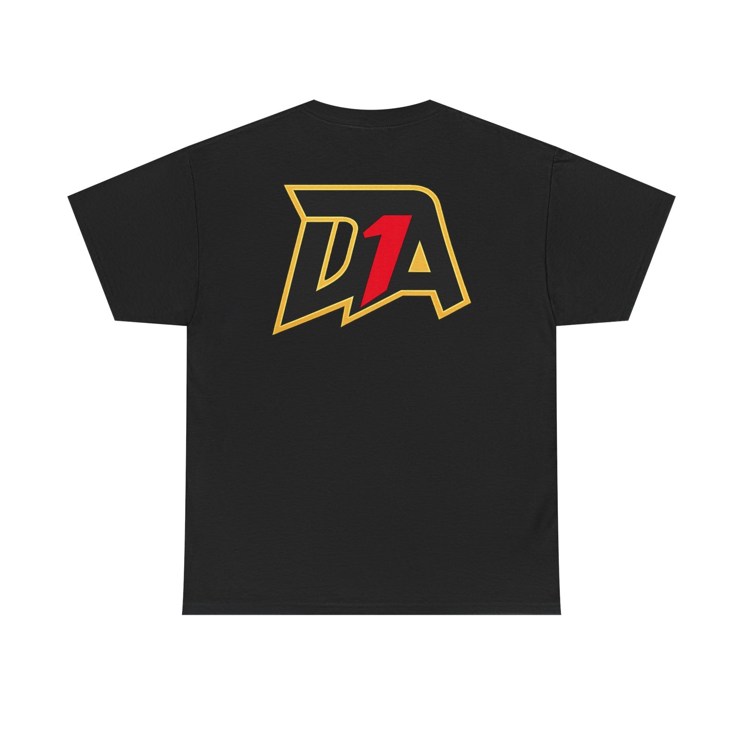 DA1 Logo Tee — Minimal Front '1' Chest & Large Back Graphic