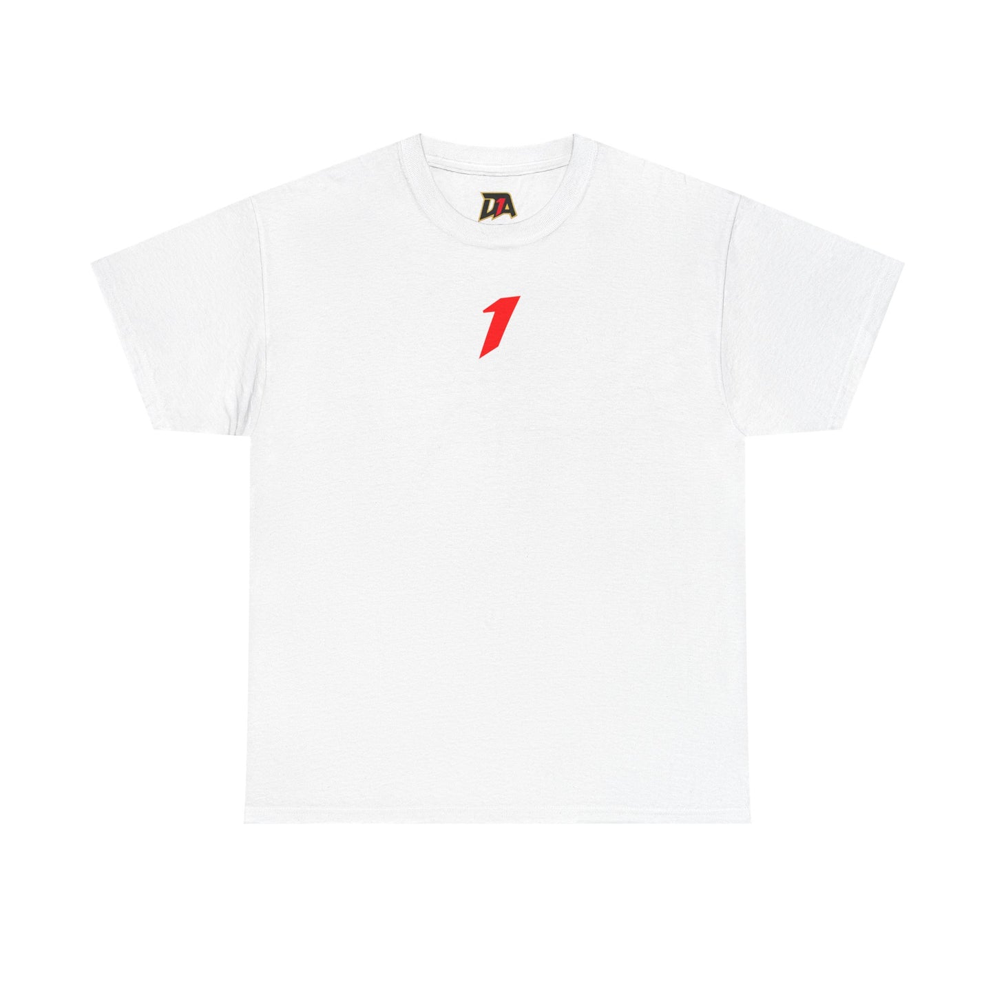 Day 1 Athletics T‑Shirt — Minimal Red '1' Logo Athletic Tee