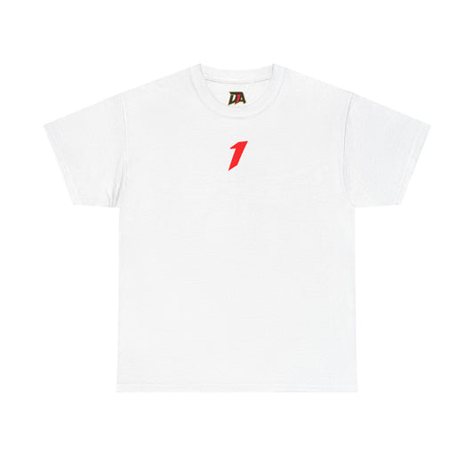 Day 1 Athletics T‑Shirt — Minimal Red '1' Logo Athletic Tee