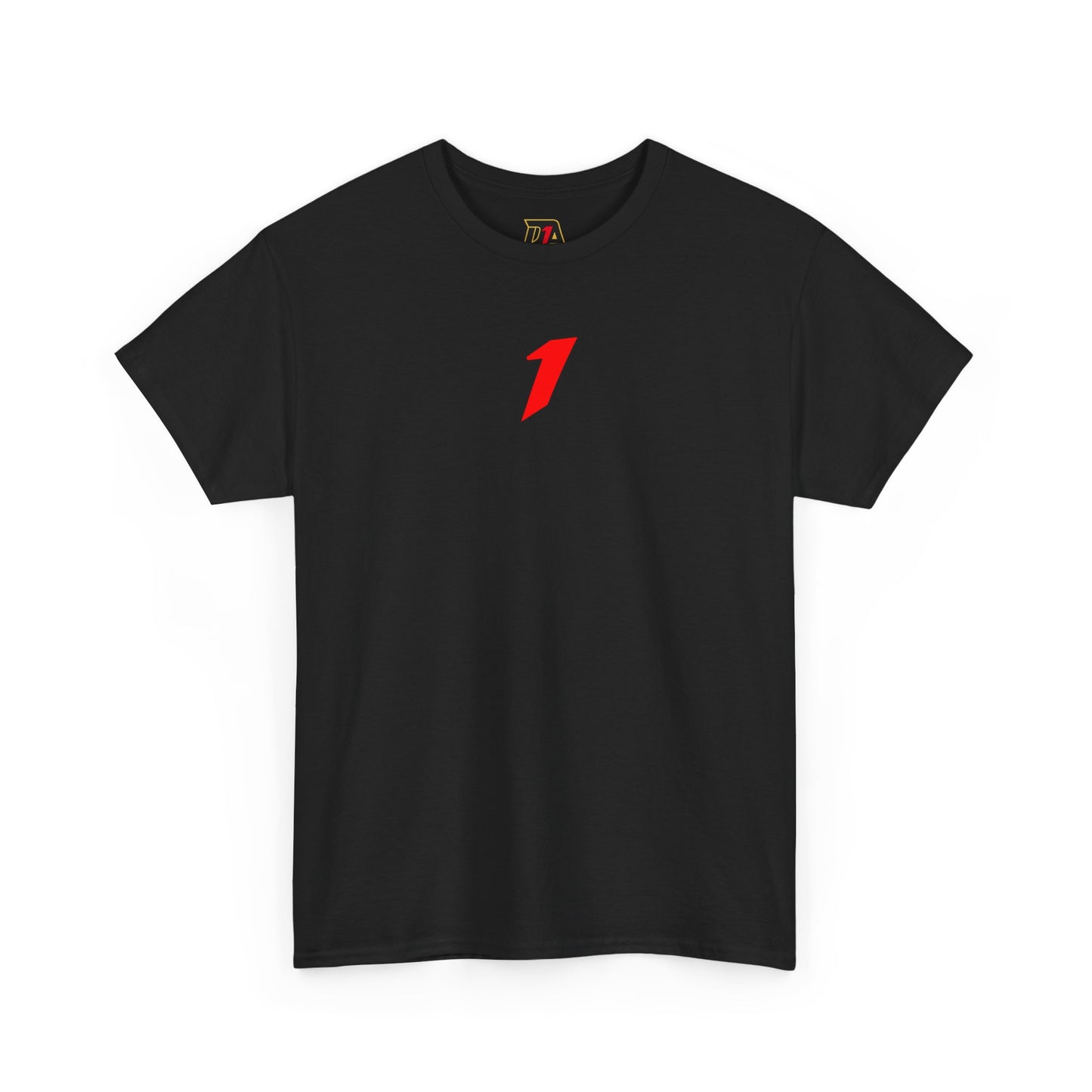 DA1 Logo Tee — Minimal Front '1' Chest & Large Back Graphic
