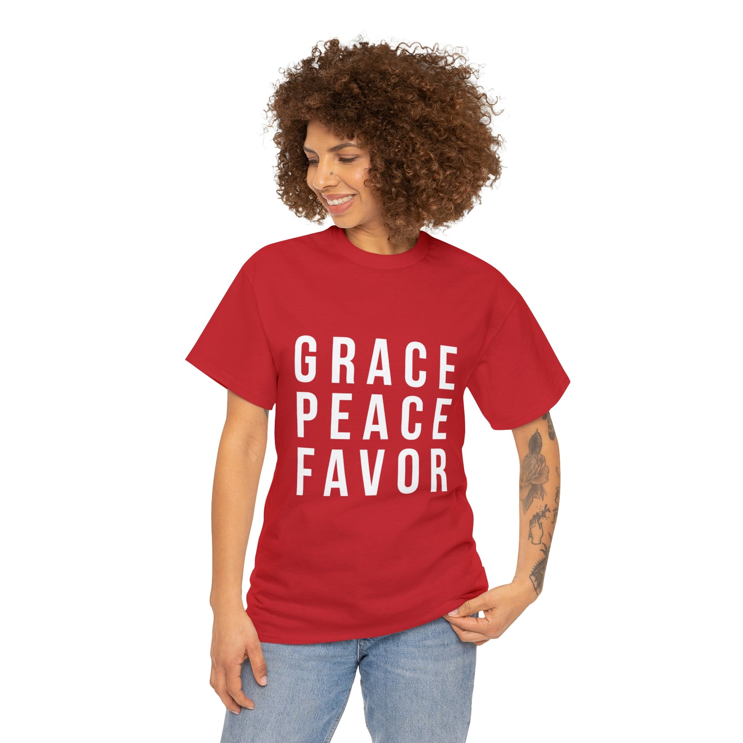 “The Inspire Wear” Unisex Heavy Cotton Tee “Red”