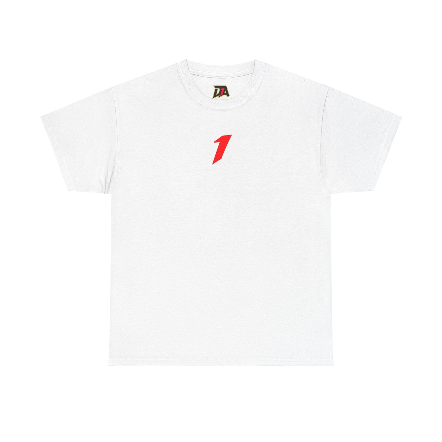 DA1 Logo Tee — Minimal Front '1' Chest & Large Back Graphic