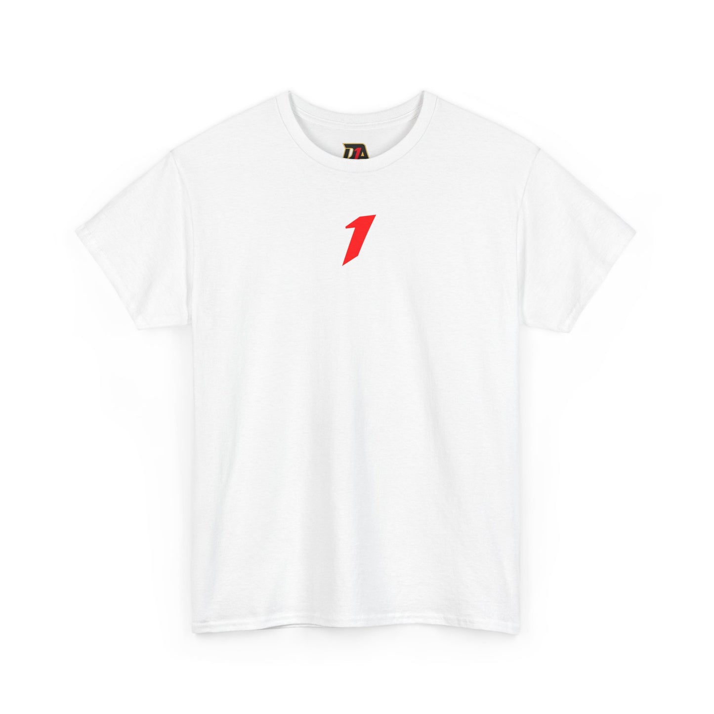 Day 1 Athletics T‑Shirt — Minimal Red '1' Logo Athletic Tee