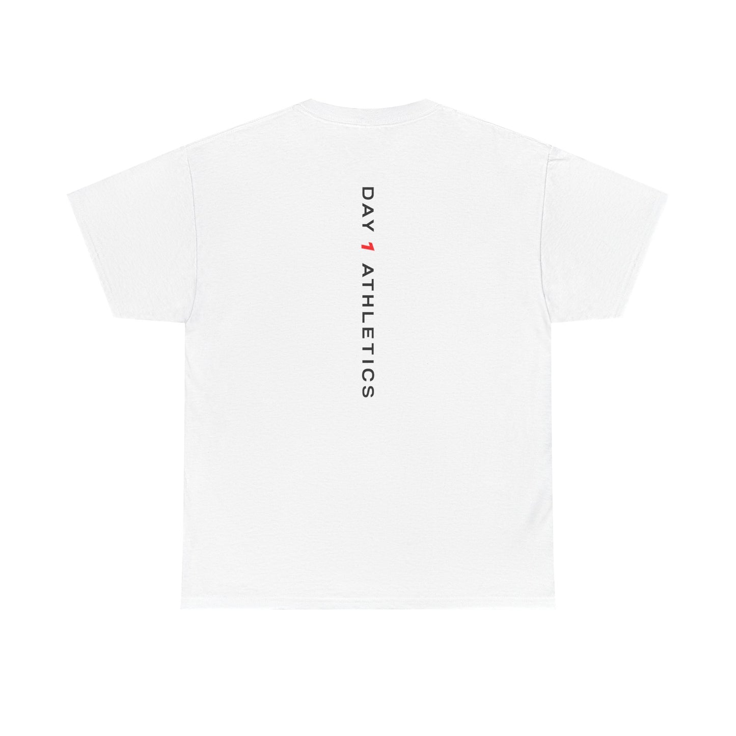 Day 1 Athletics T‑Shirt — Minimal Red '1' Logo Athletic Tee