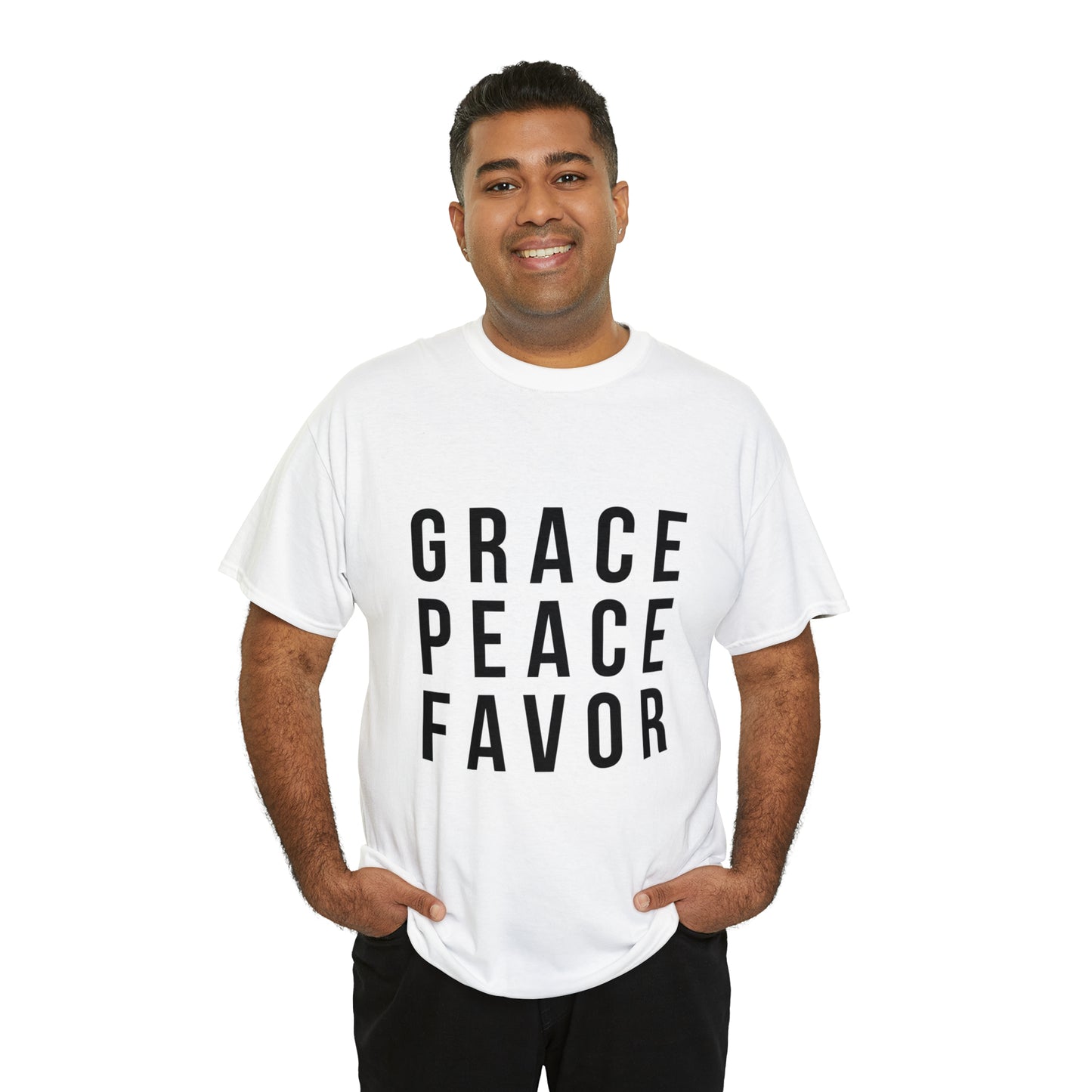 “The Inspire Wear” Unisex Heavy Cotton Tee Black on White