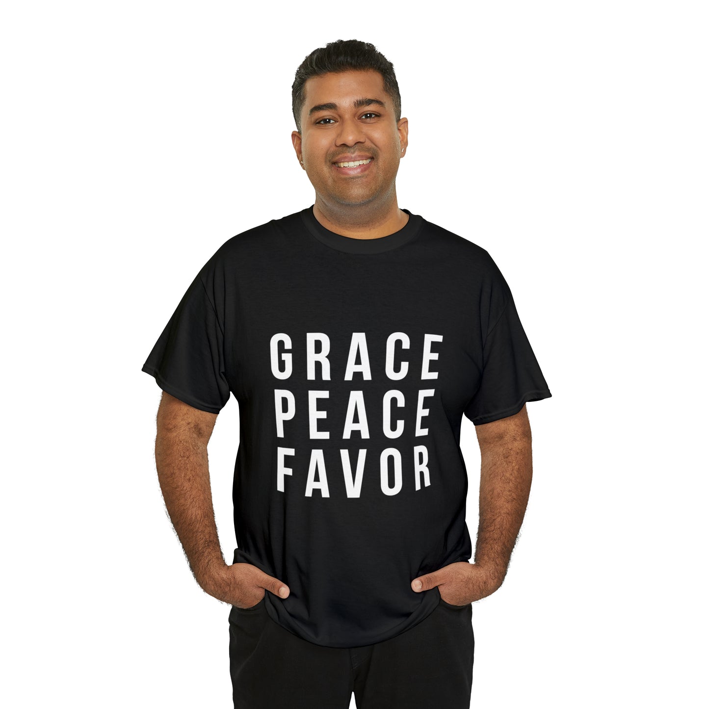 “The Inspire Wear” Unisex Heavy Cotton Tee White on Black