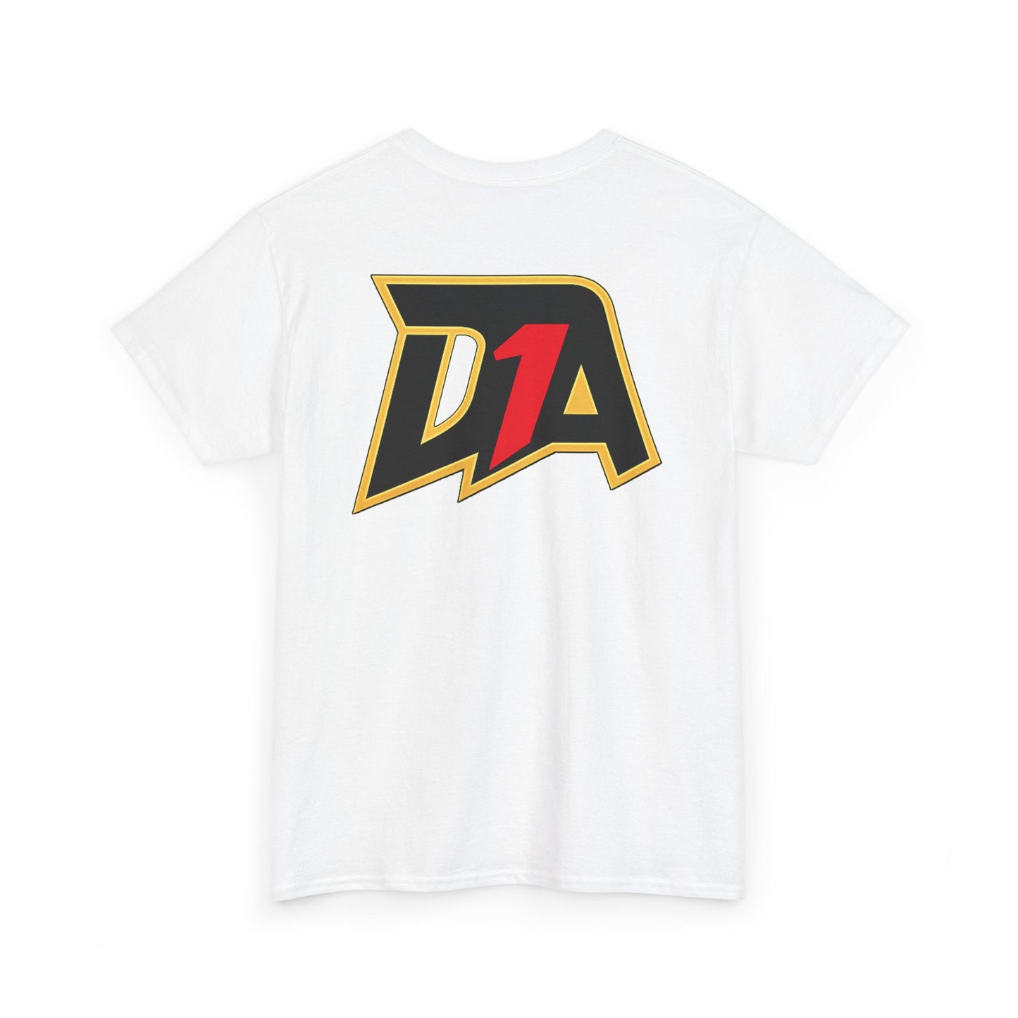 DA1 Logo Tee — Minimal Front '1' Chest & Large Back Graphic
