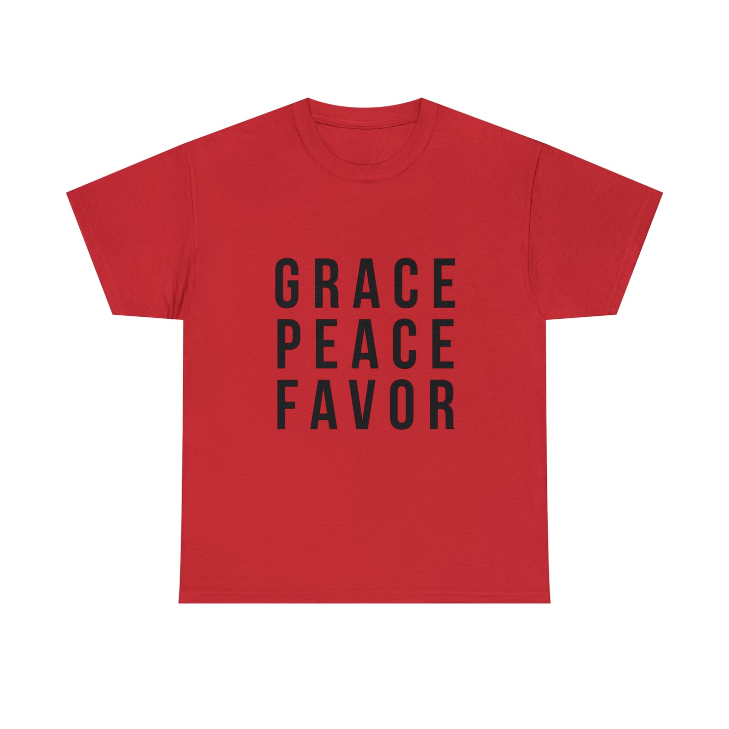 “The Inspire Wear” Unisex Heavy Cotton Tee Black on Red