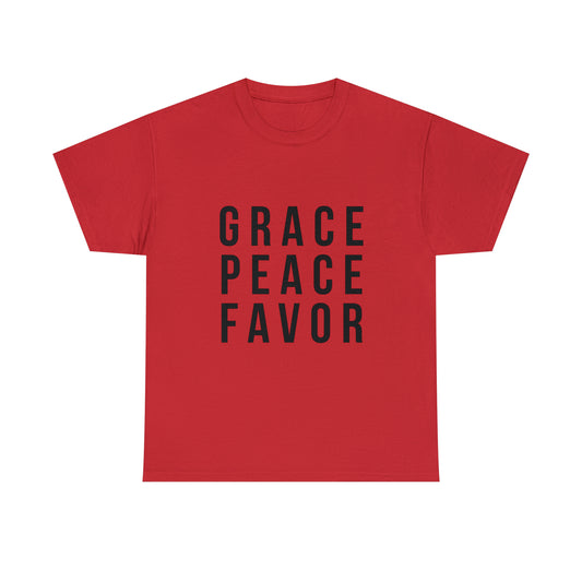 “The Inspire Wear” Unisex Heavy Cotton Tee Black on Red