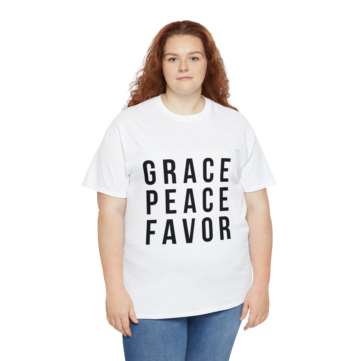 “The Inspire Wear” Unisex Heavy Cotton Tee Black on White