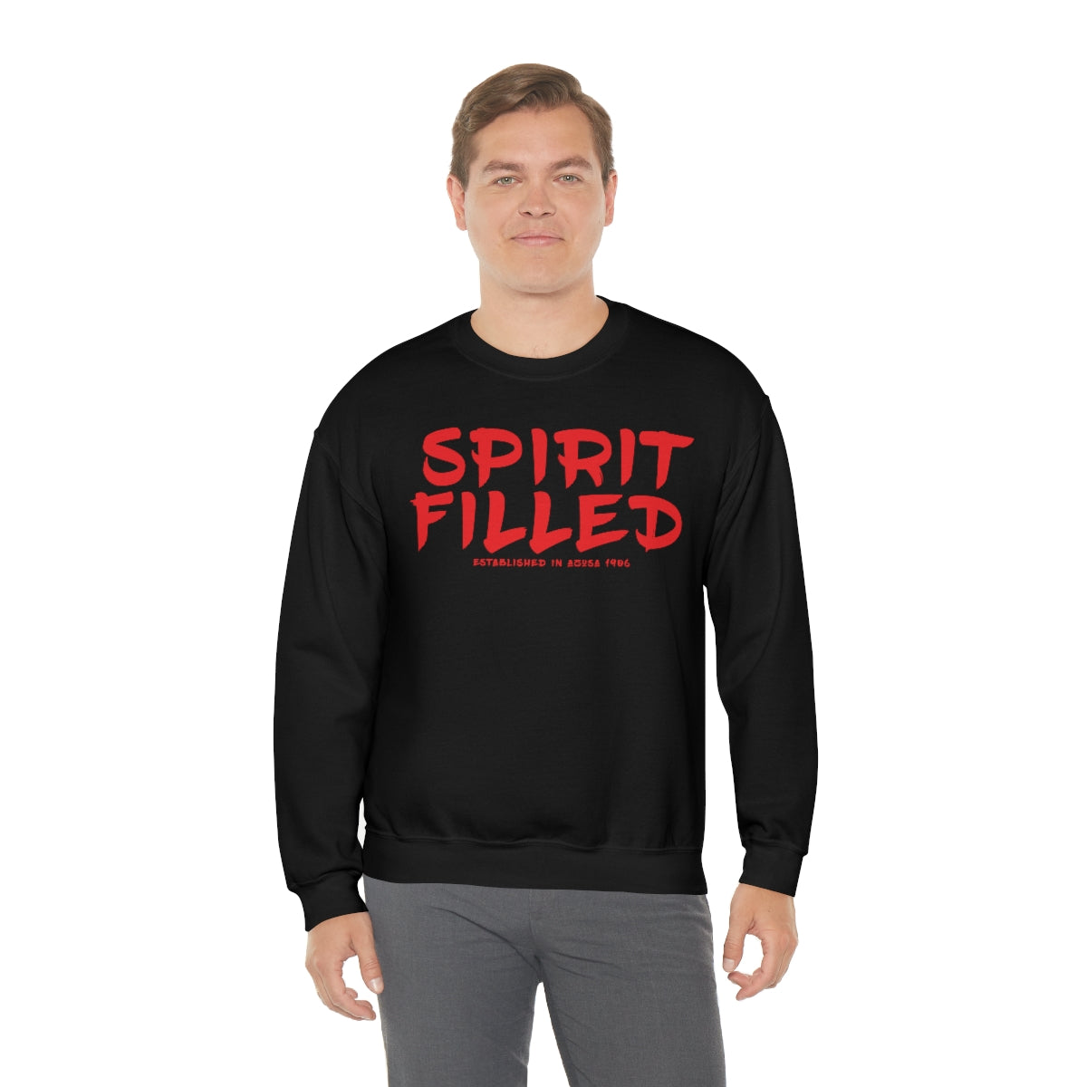 "The Inspire Wear" Crewneck Sweatshirt Spirit Filled "Black"