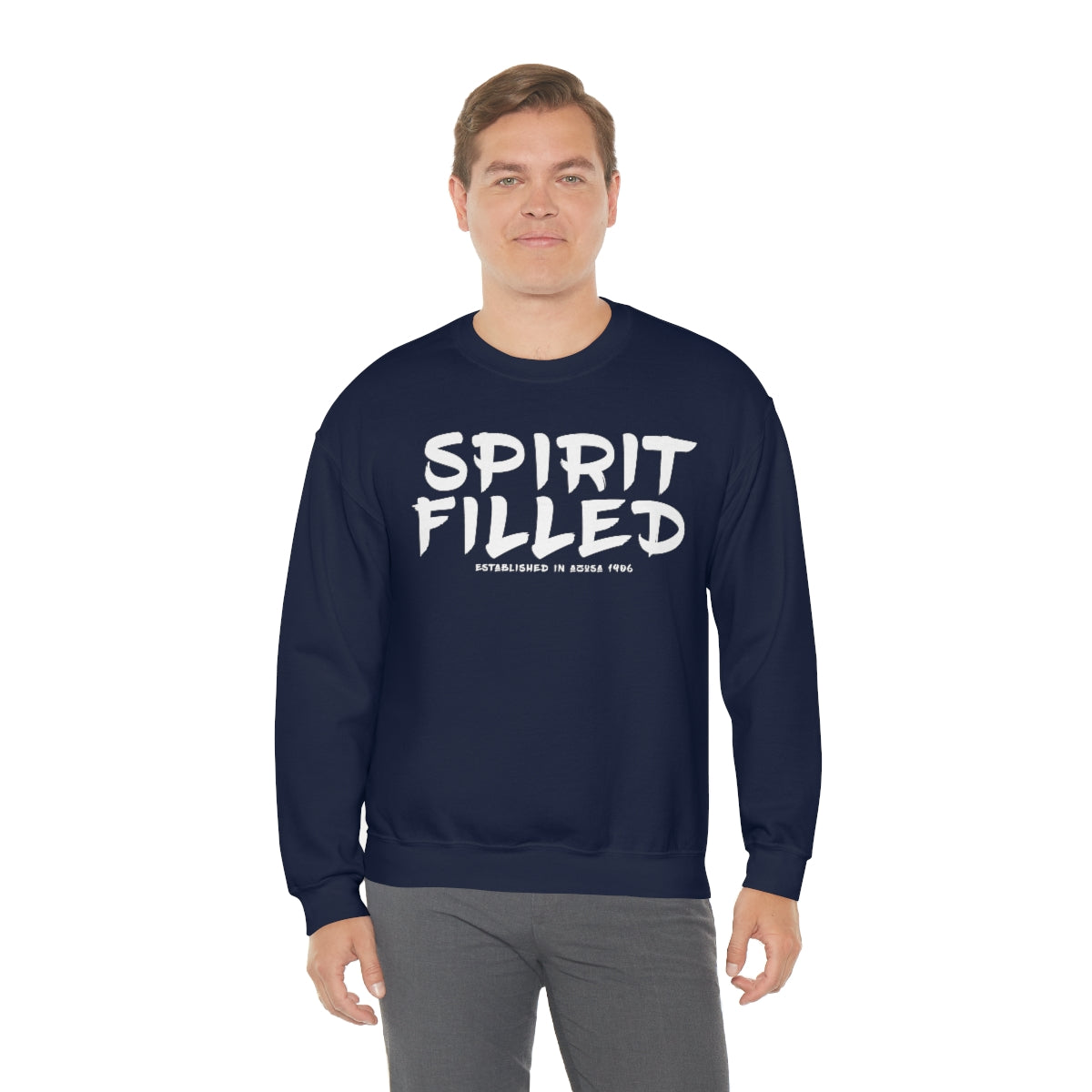 "The Inspire Wear" Crewneck Sweatshirt Spirit Filled "Navy"