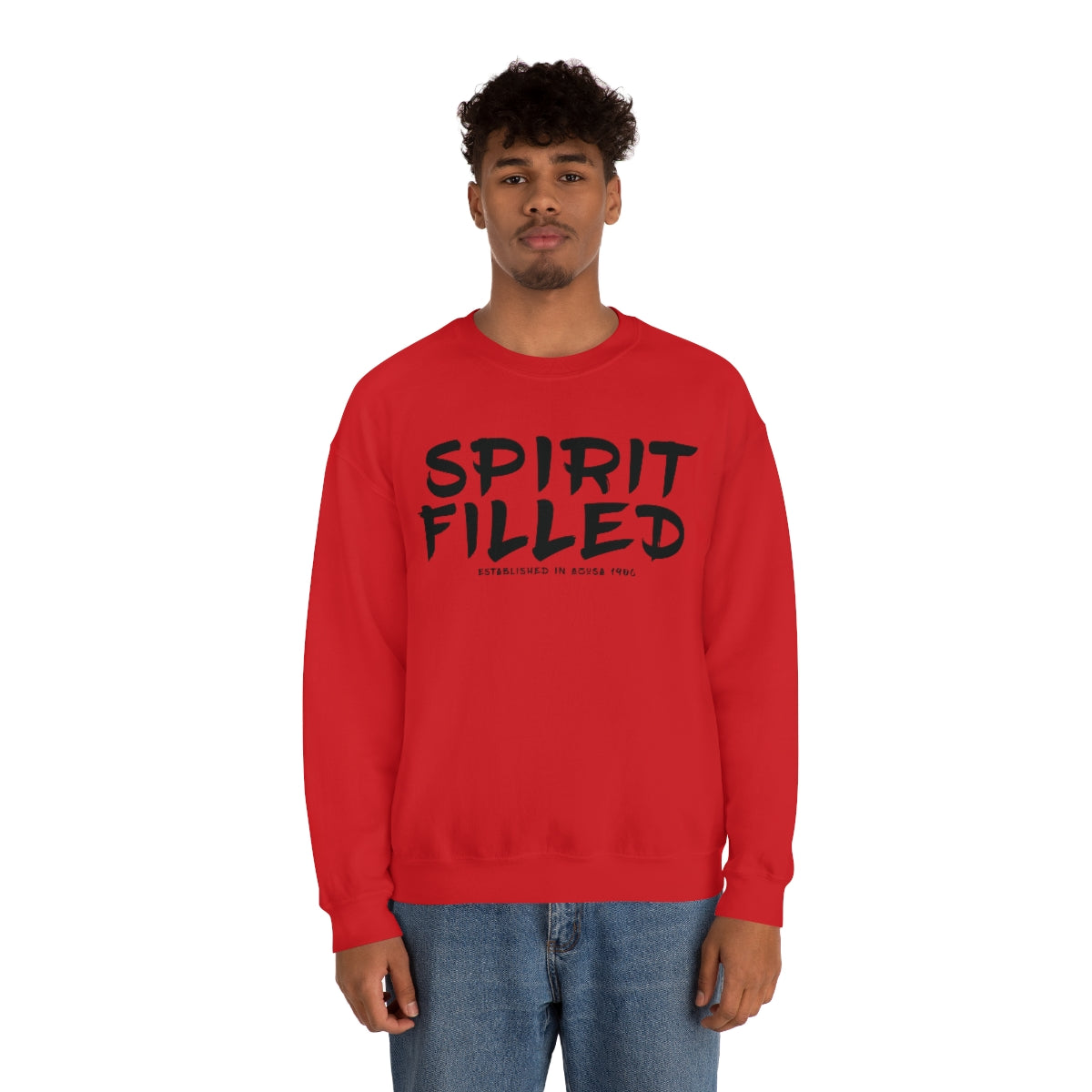 "The Inspire Wear" Crewneck Sweatshirt Spirit Filled "Red"