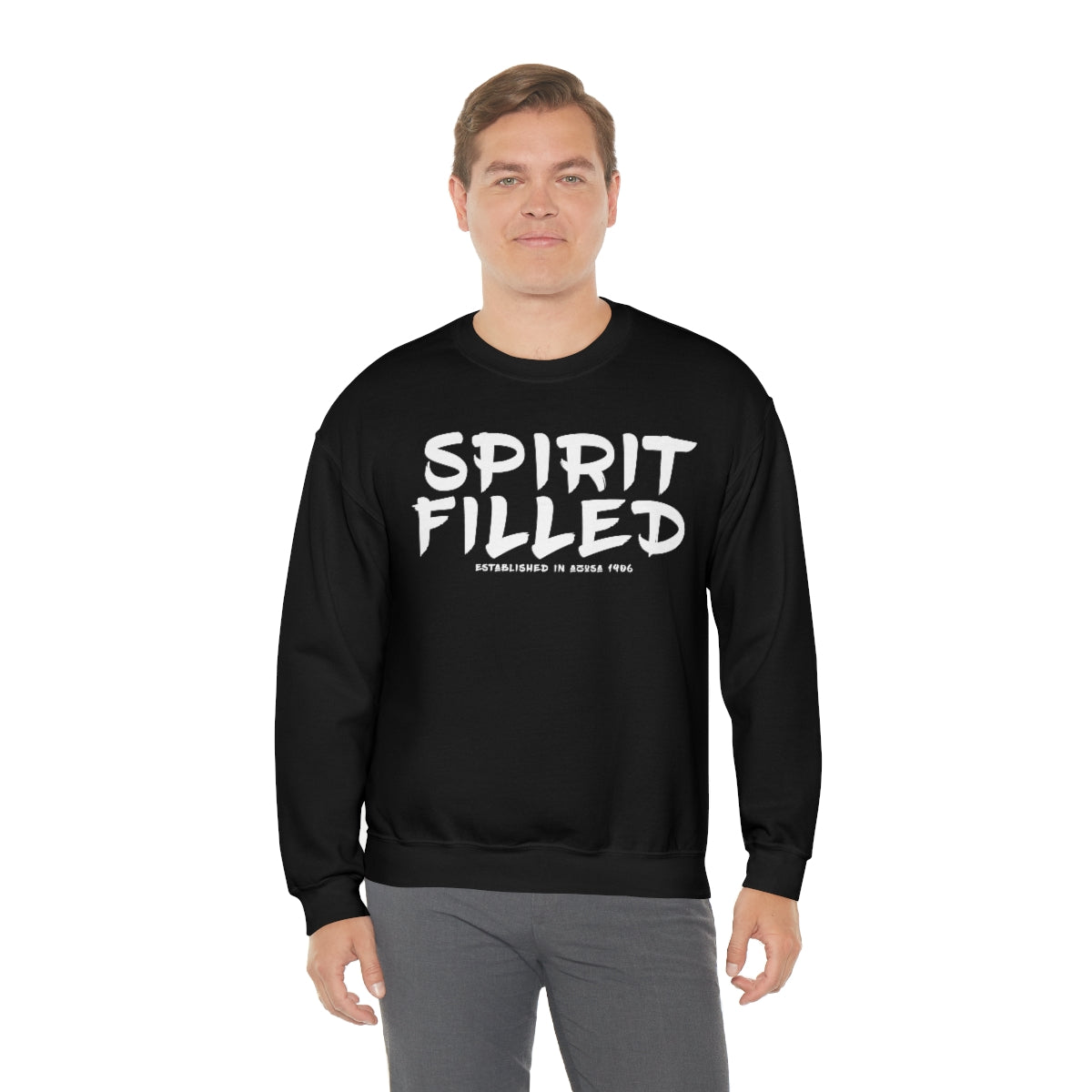 "The Inspire Wear" Crewneck Sweatshirt Spirit Filled "Black" Variant