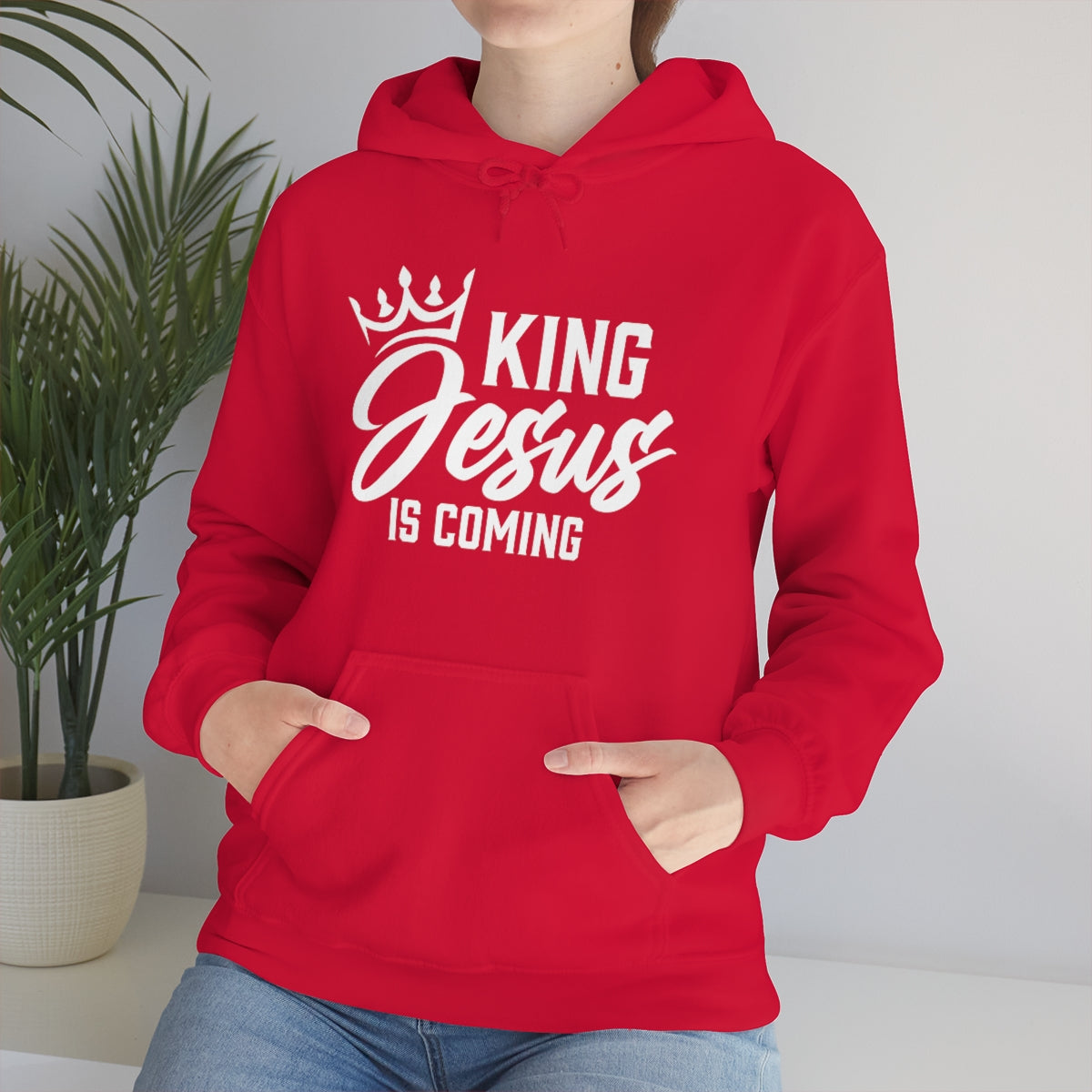 "The Inspire Wear" Hooded Sweatshirt King Jesus "Red"