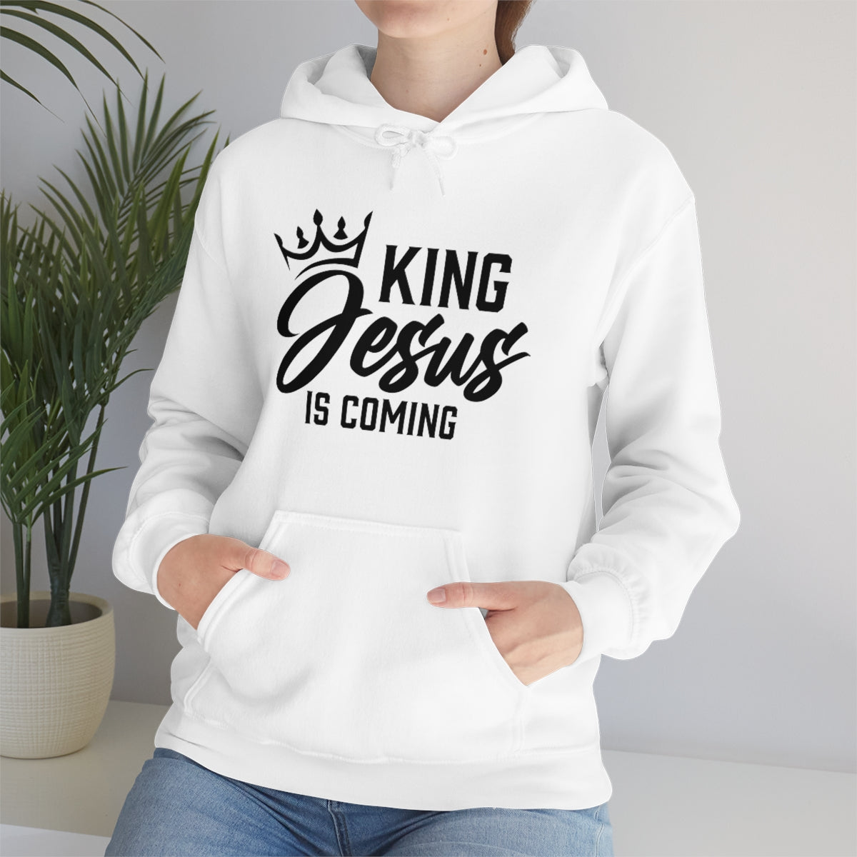 "The Inspire Wear" Hooded Sweatshirt King Jesus "White"