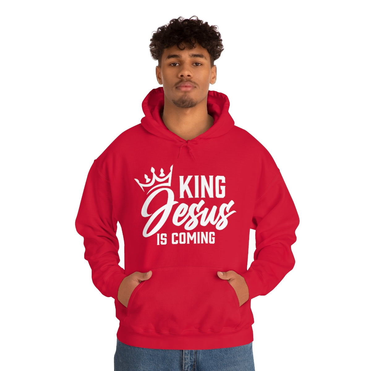 "The Inspire Wear" Hooded Sweatshirt King Jesus "Red"