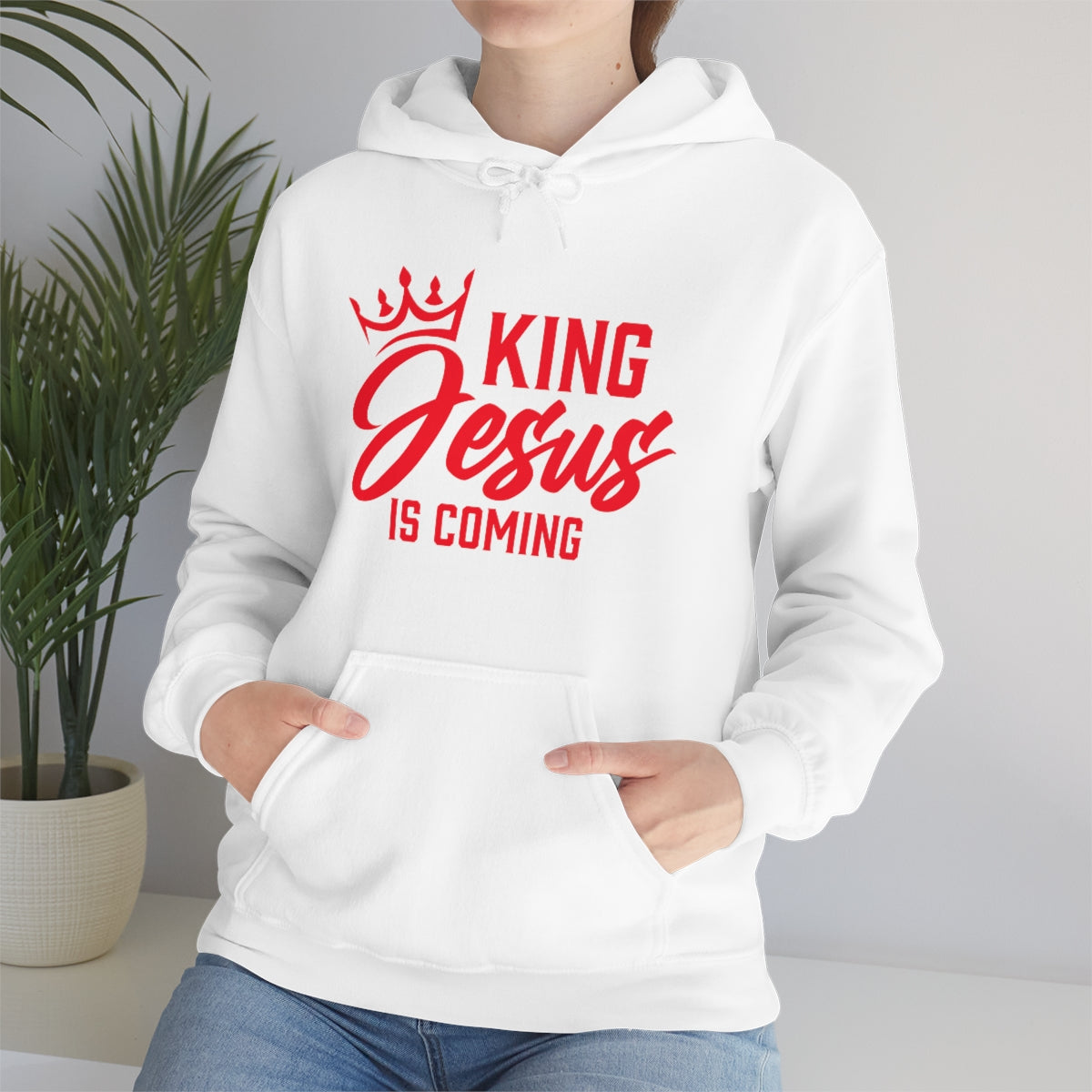 "The Inspire Wear" Hooded Sweatshirt King Jesus "White" Variant