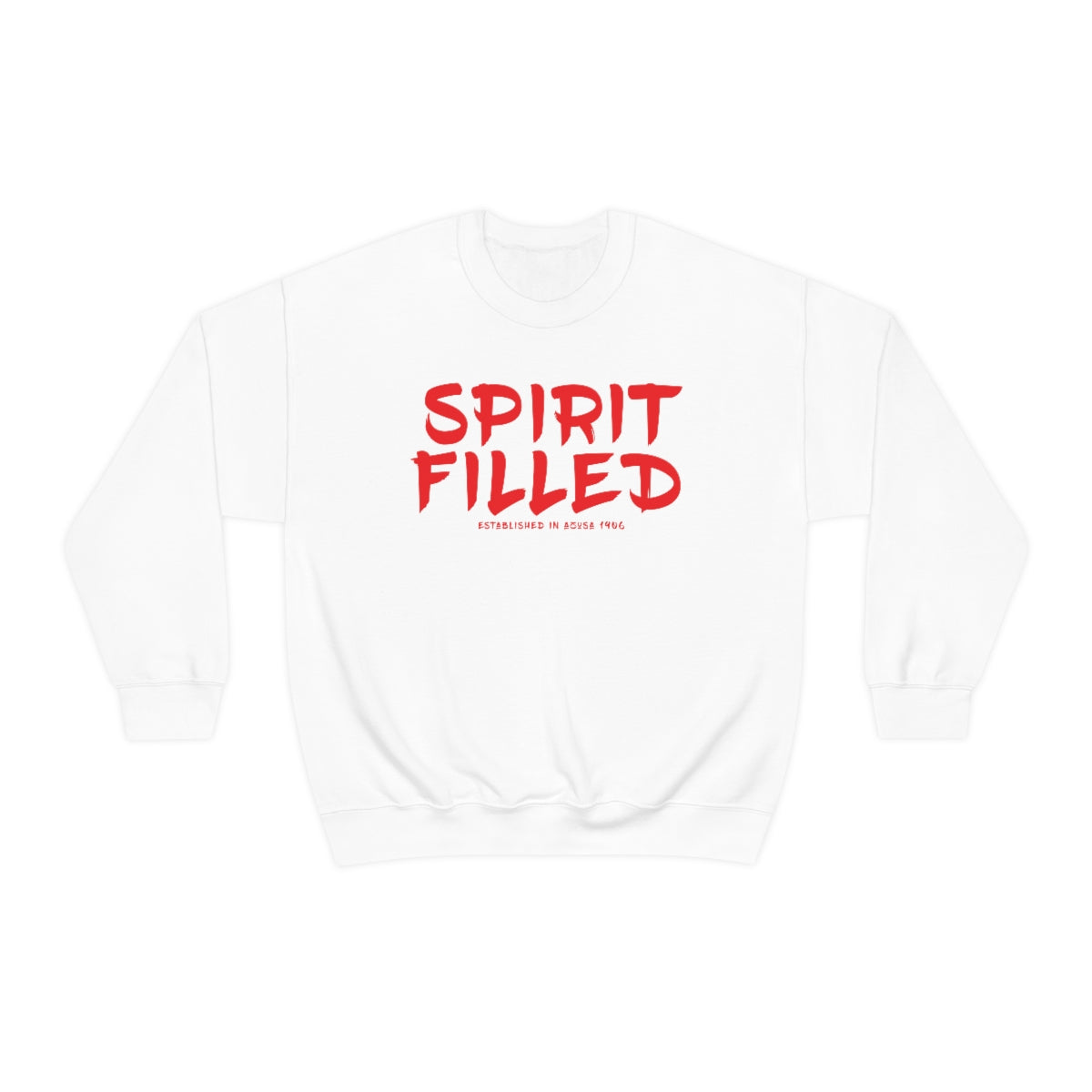 "The Inspire Wear" Crewneck Sweatshirt Spirit Filled "White"