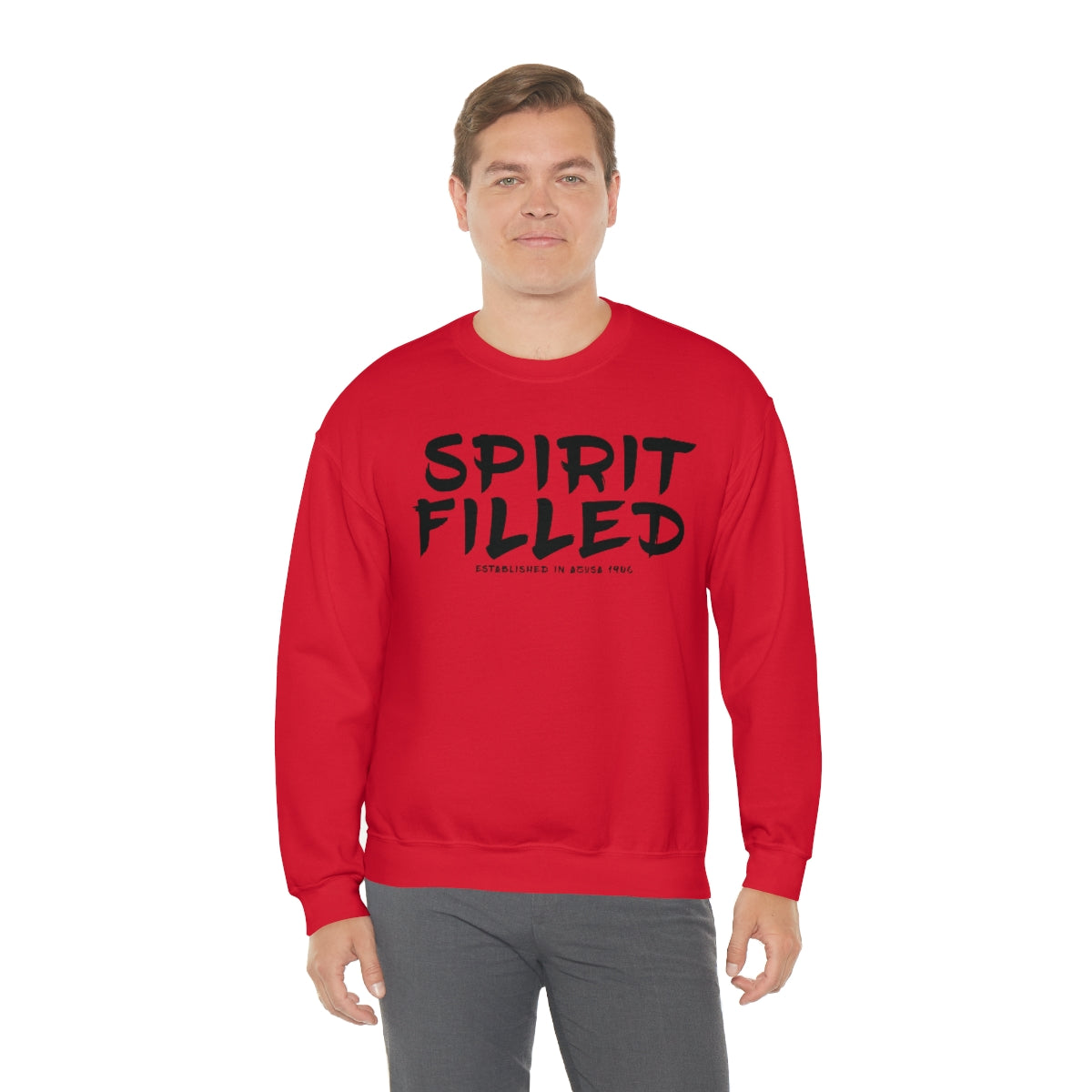 "The Inspire Wear" Crewneck Sweatshirt Spirit Filled "Red"