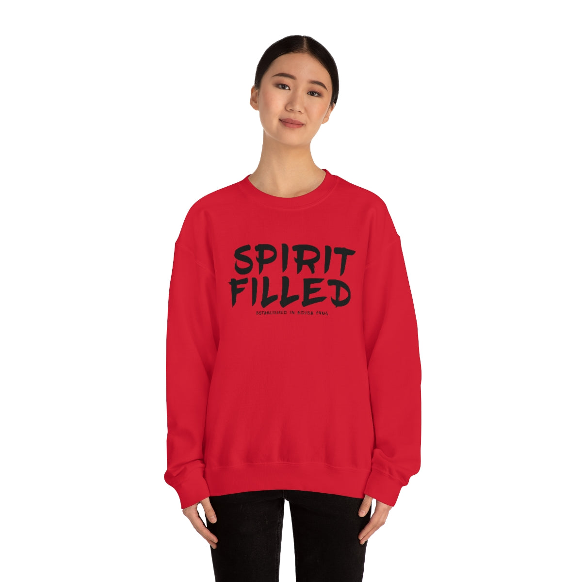 "The Inspire Wear" Crewneck Sweatshirt Spirit Filled "Red"