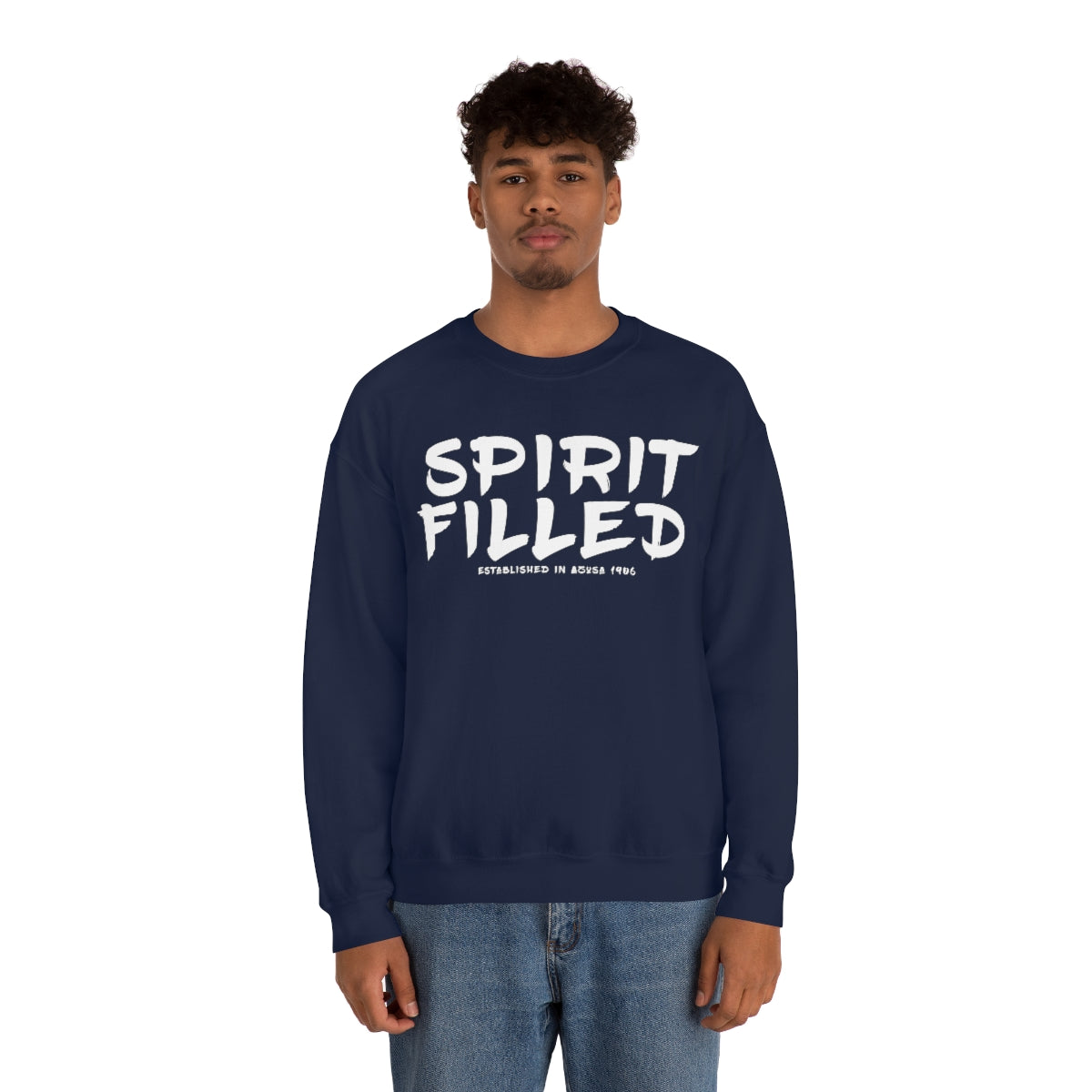 "The Inspire Wear" Crewneck Sweatshirt Spirit Filled "Navy"