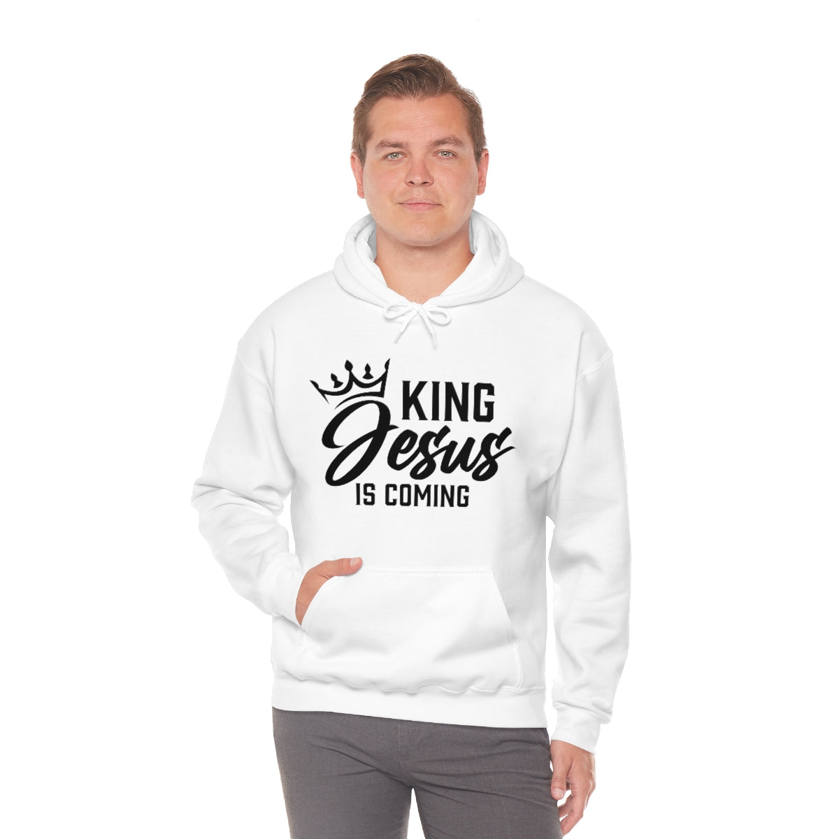 "The Inspire Wear" Hooded Sweatshirt King Jesus "White"