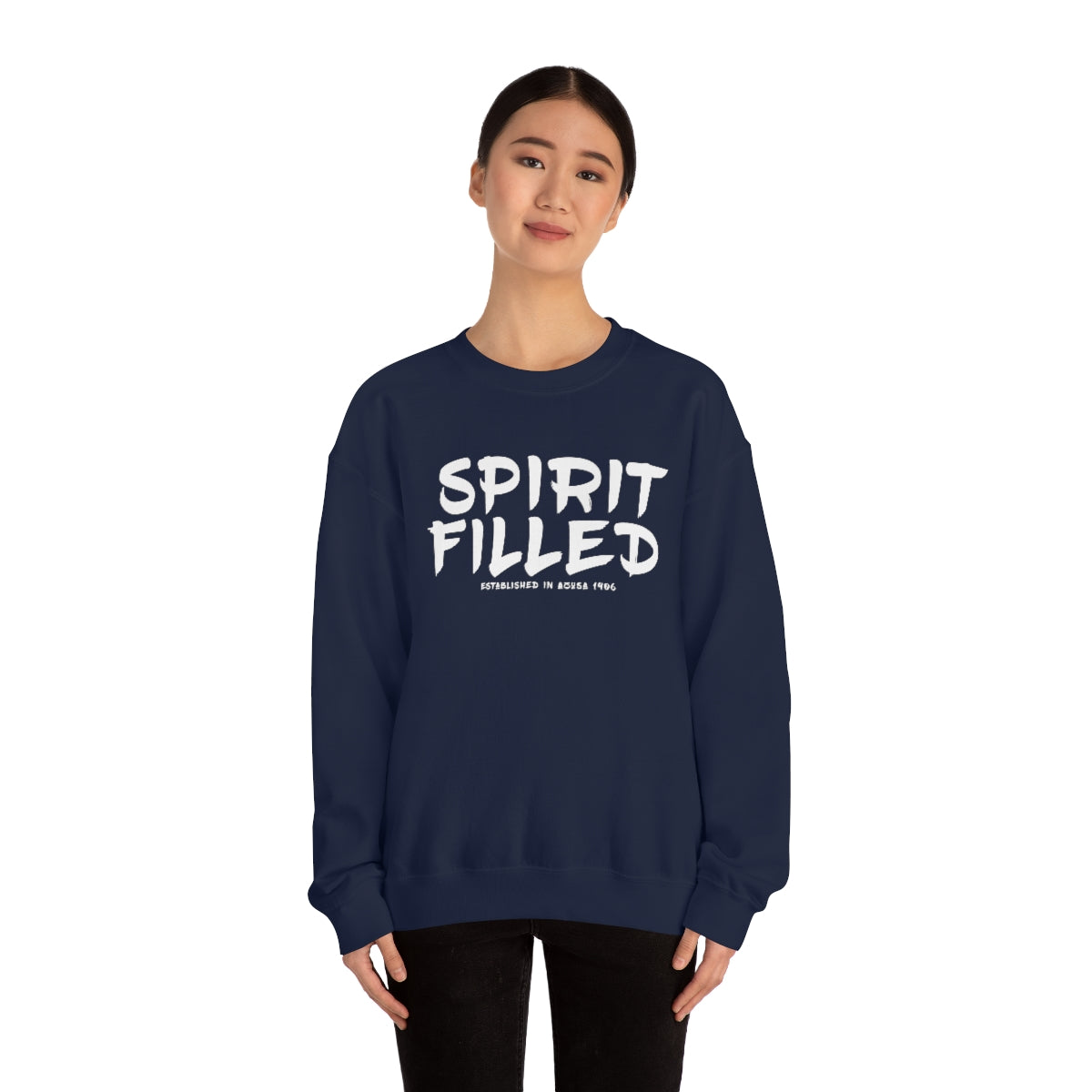 "The Inspire Wear" Crewneck Sweatshirt Spirit Filled "Navy"