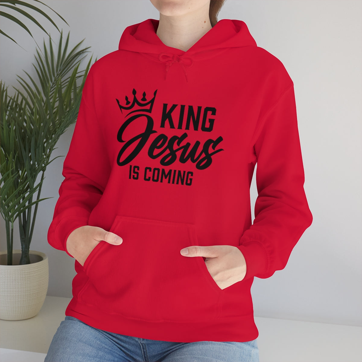 "The Inspire Wear" Hooded Sweatshirt King Jesus "Red" Variant