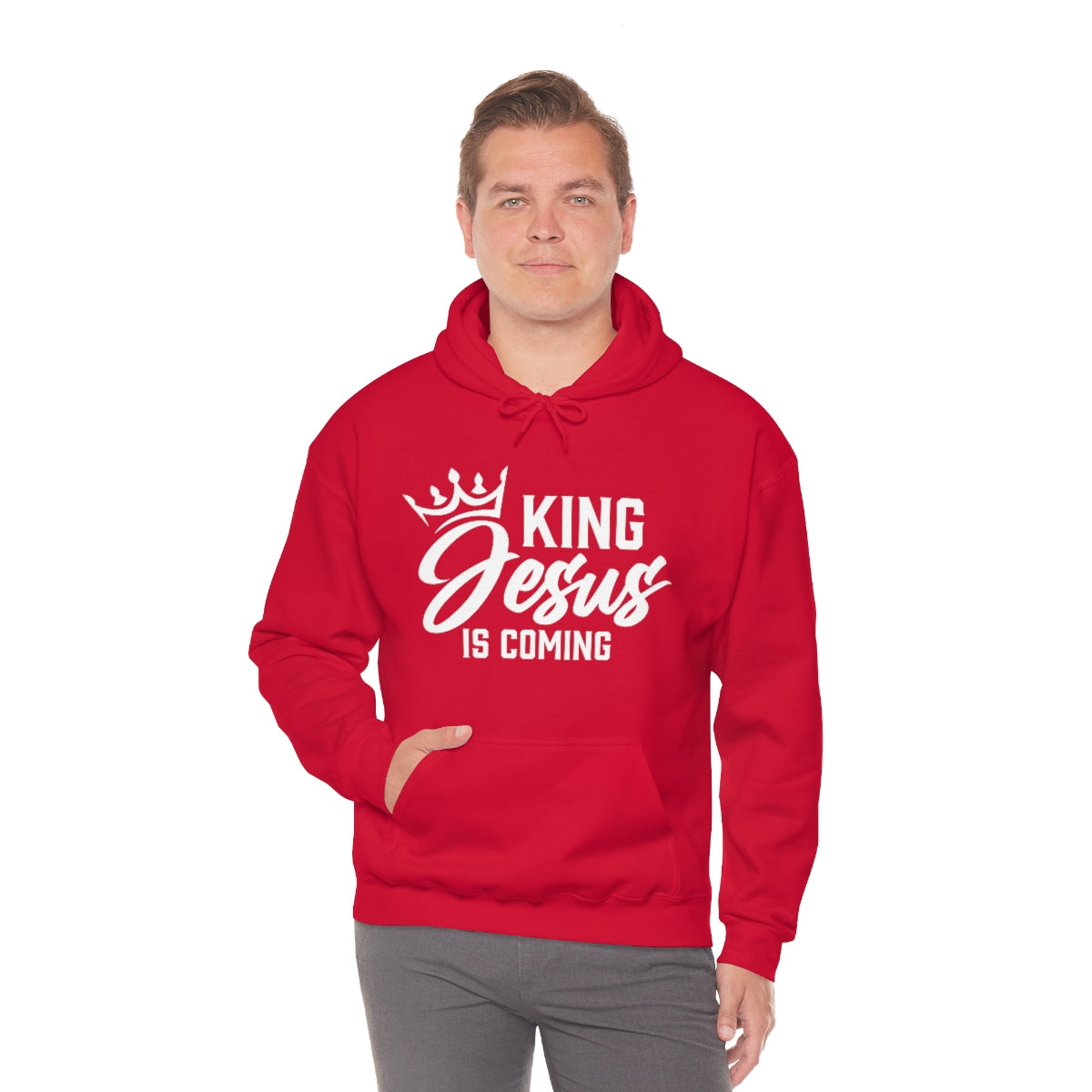 "The Inspire Wear" Hooded Sweatshirt King Jesus "Red"