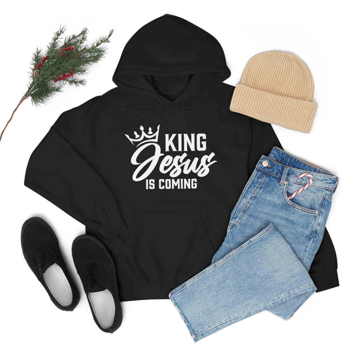 "The Inspire Wear" Hooded Sweatshirt King Jesus "Black" Variant