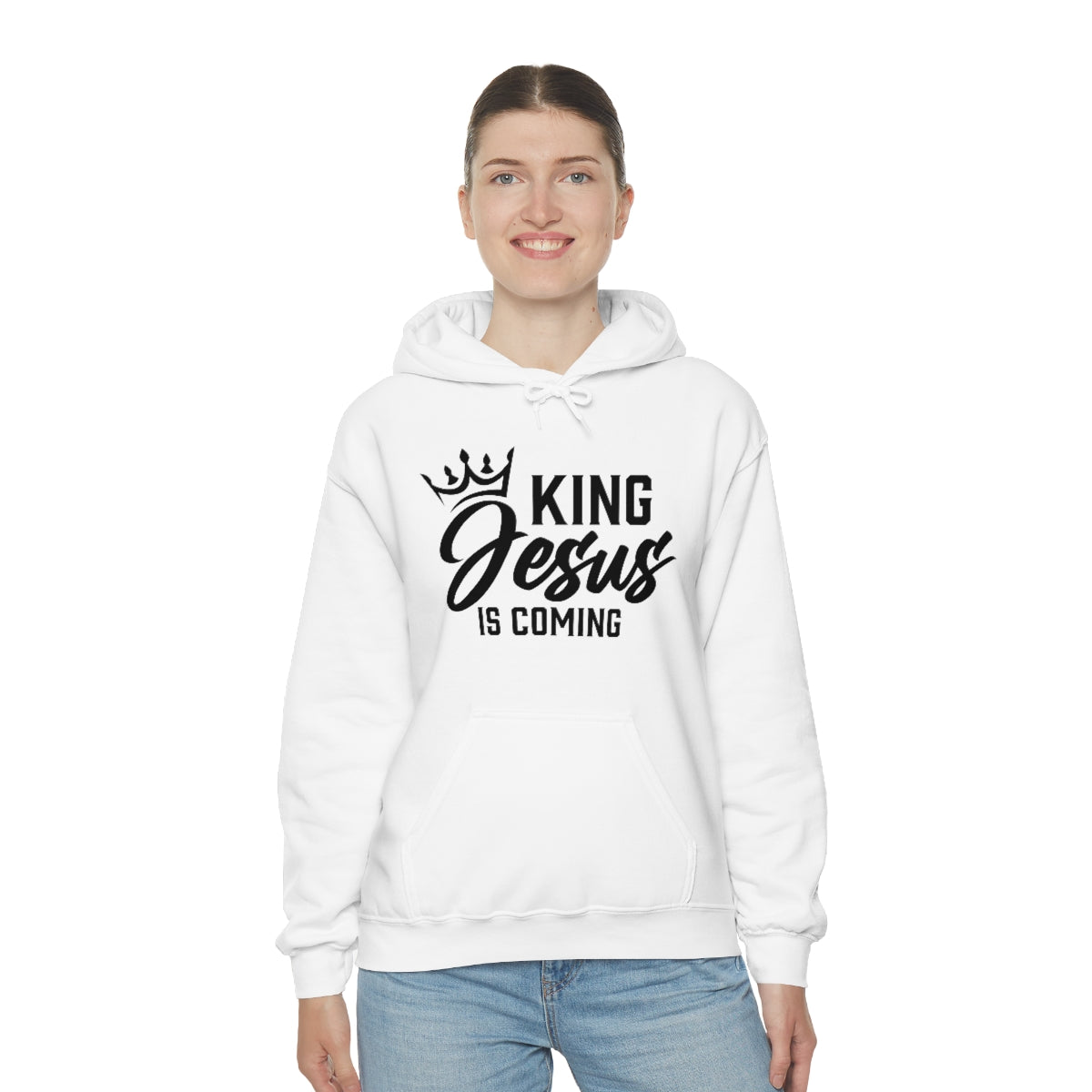 "The Inspire Wear" Hooded Sweatshirt King Jesus "White"