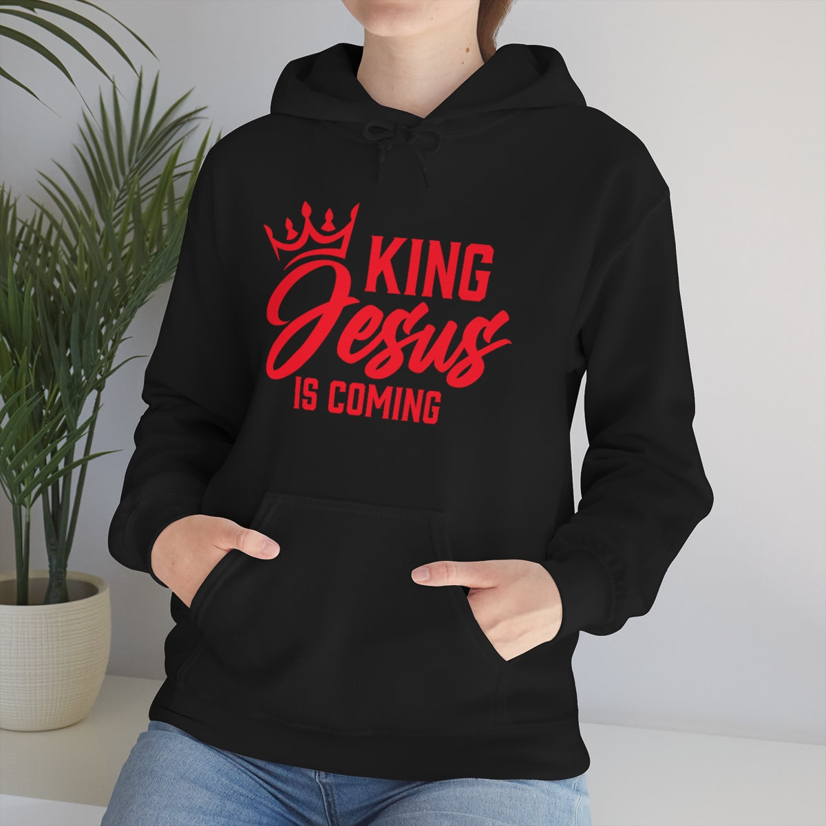 "The Inspire Wear" Hooded Sweatshirt King Jesus "Black"