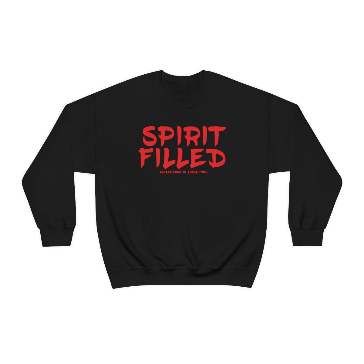 "The Inspire Wear" Crewneck Sweatshirt Spirit Filled "Black"